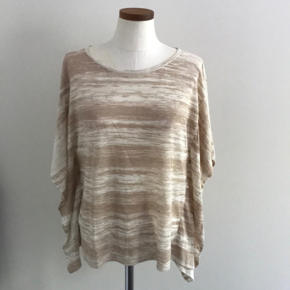 NWOT LOFT linen slub poncho sweater